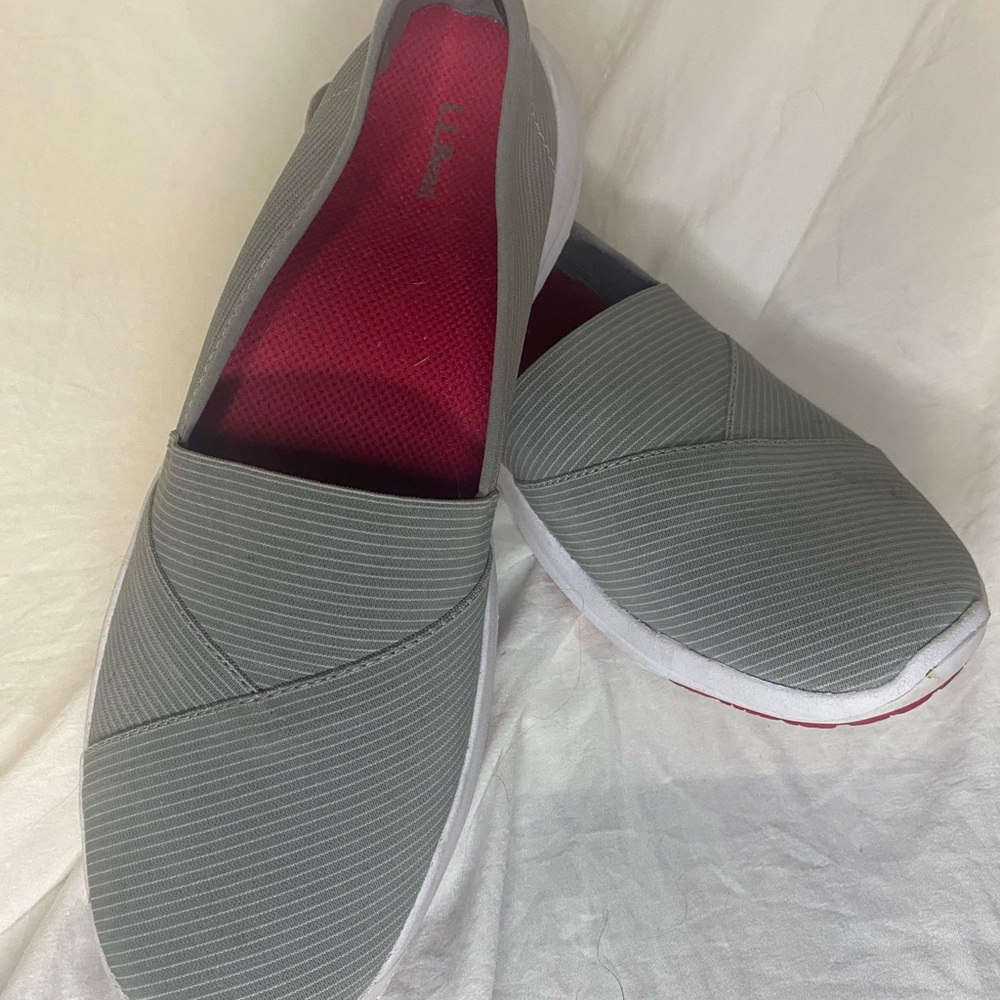 LL Bean Gray Slip-On sneakers